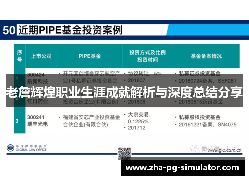 老詹辉煌职业生涯成就解析与深度总结分享