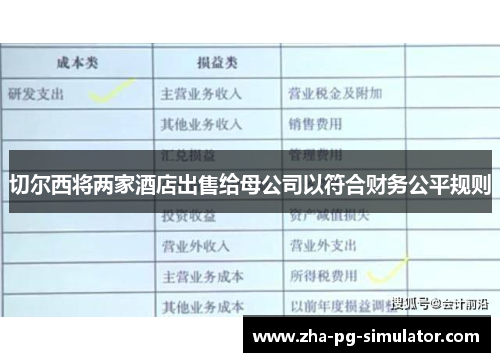 切尔西将两家酒店出售给母公司以符合财务公平规则 切尔西将两家酒店出售给母公司以符合财务公平规则